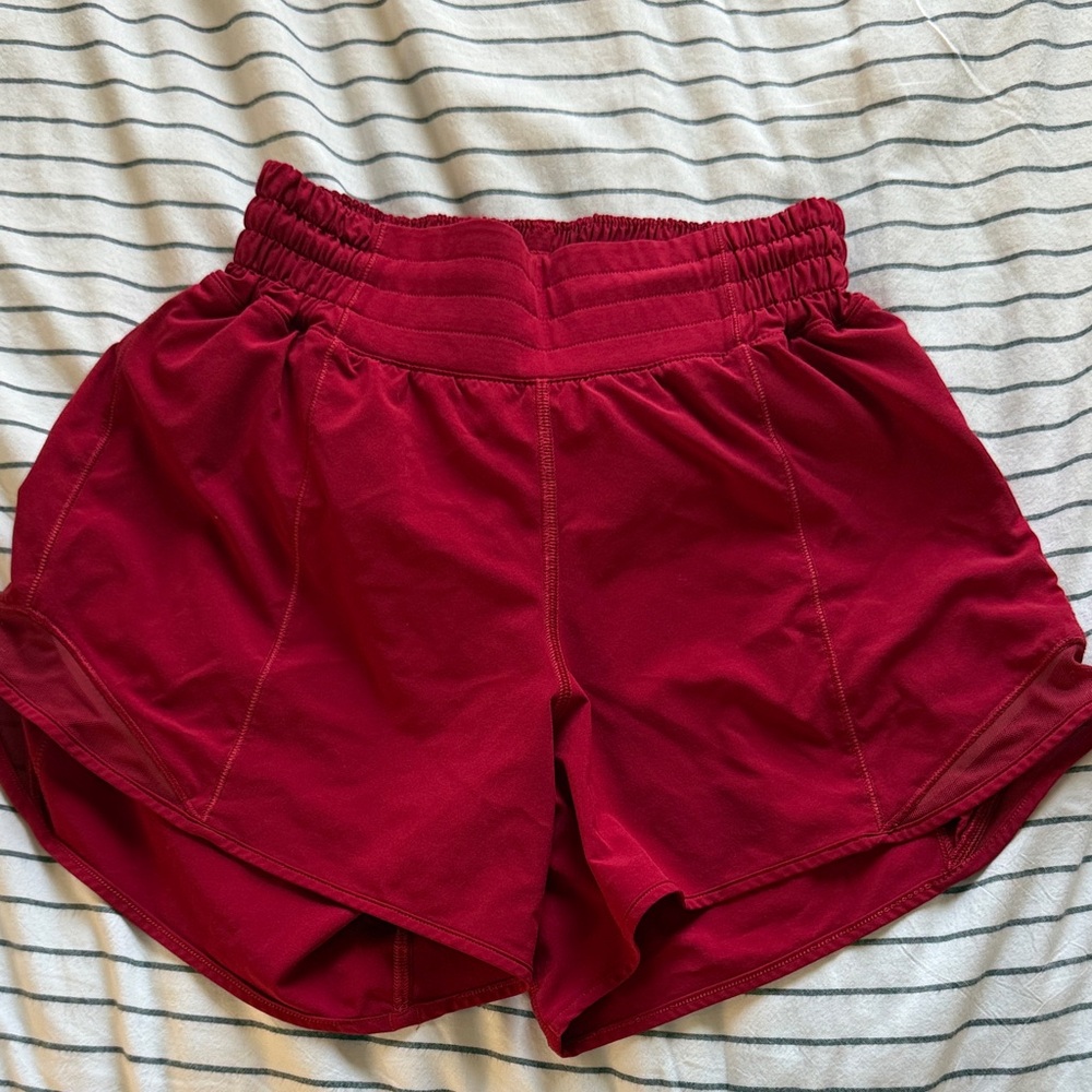 Lululemon Athletica Burgundy Athletic Shorts